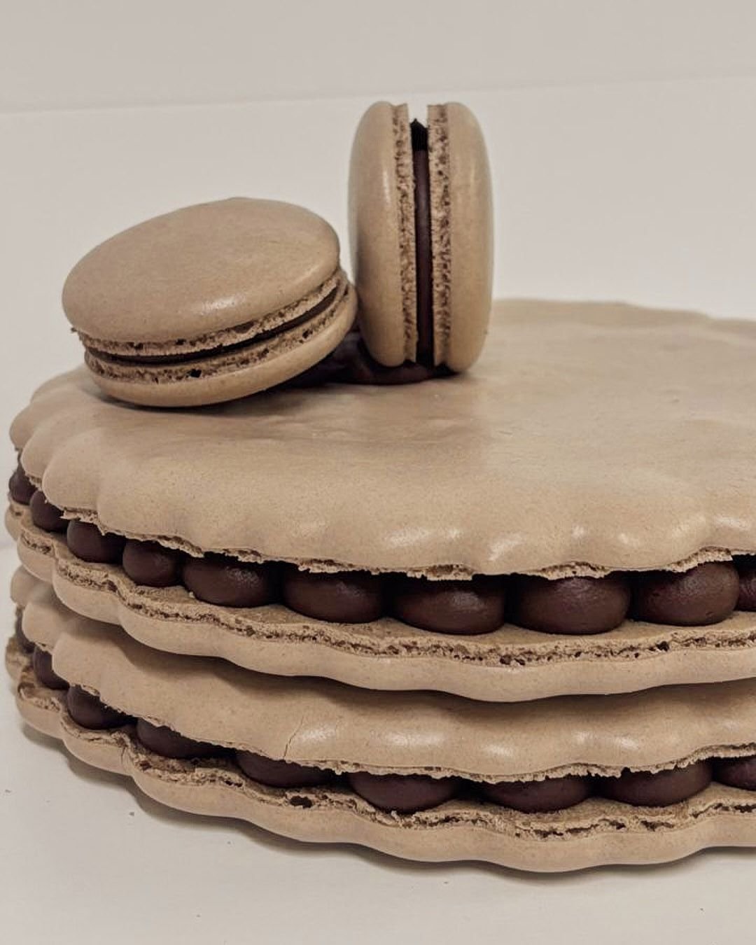 Torta macaron de chocolate bitter