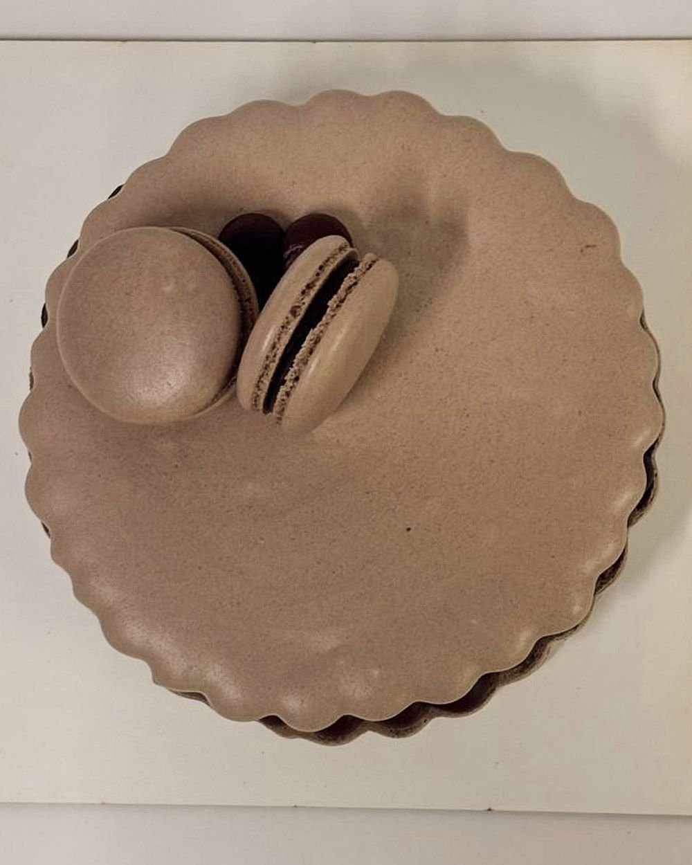 Torta macaron de chocolate bitter