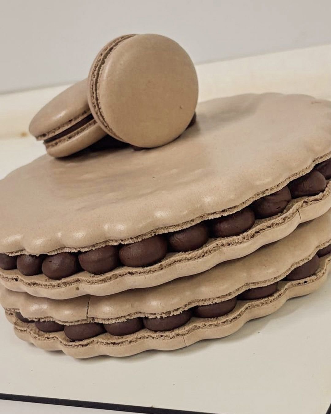 Torta macaron de chocolate bitter